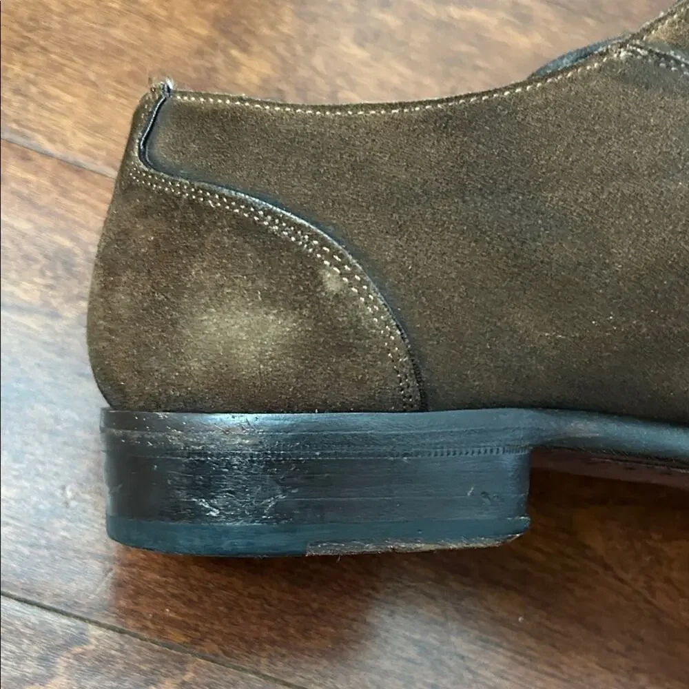 Mezlan Men's Ambrose Brown Suede Lace-Up Oxfords with a Tapered Toe, Size 9.5